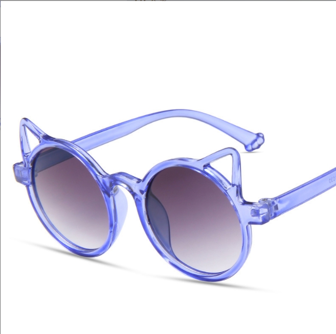 Wholesale Cute Pink Ear Kids Sunglasses Cat Eye Children Glasses Girls Red Black Baby Boys Round Eyeglasses Party Eyewear Z260305