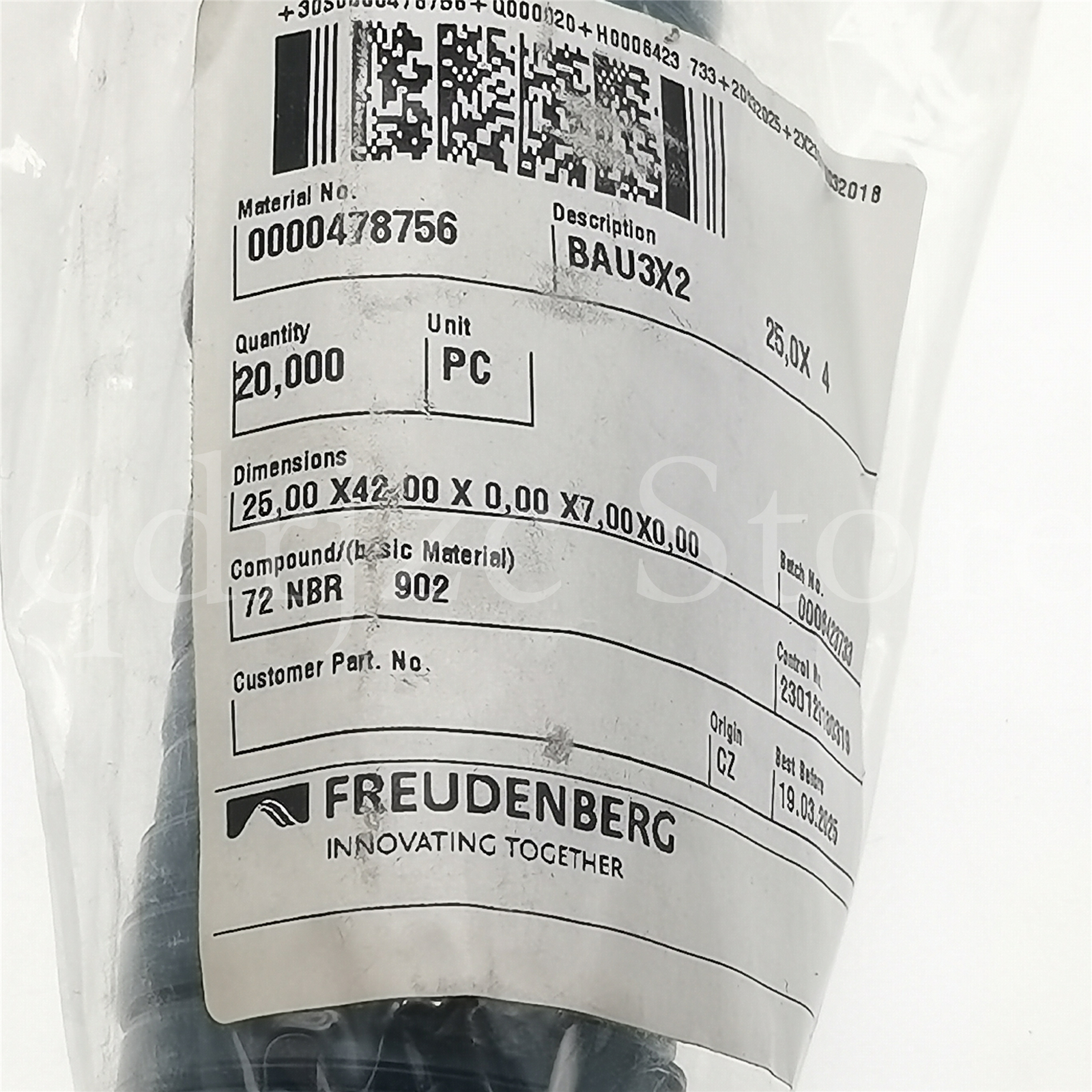 CFW oil seal bearing BAU3X2 25X42X7 single lip seals 25-42-7