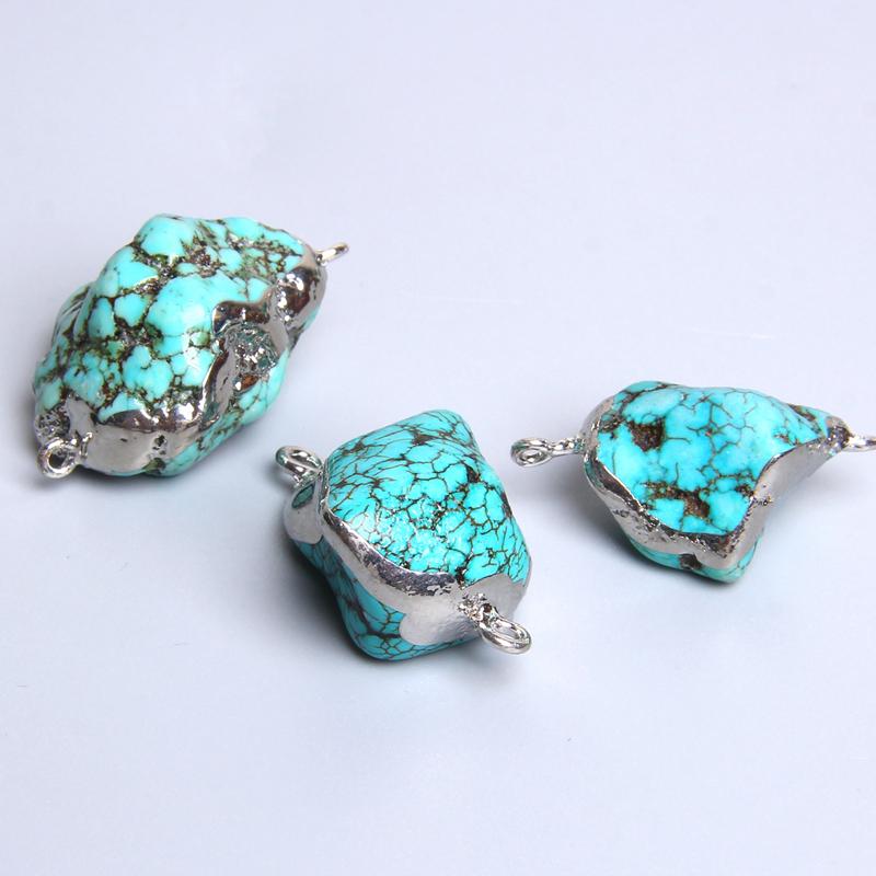 Pendant Necklaces Natural Blue Irregular Turquoises Charm Agates Druzy Raw Stone Connector 2 Hole For Jewelry Making Bracelet Diy
Pendant Necklaces Natural Blue Irregular Turquoises Charm Agates Druzy Raw Stone Connector 2 Hole For Jewelry Making Bracelet Diy
