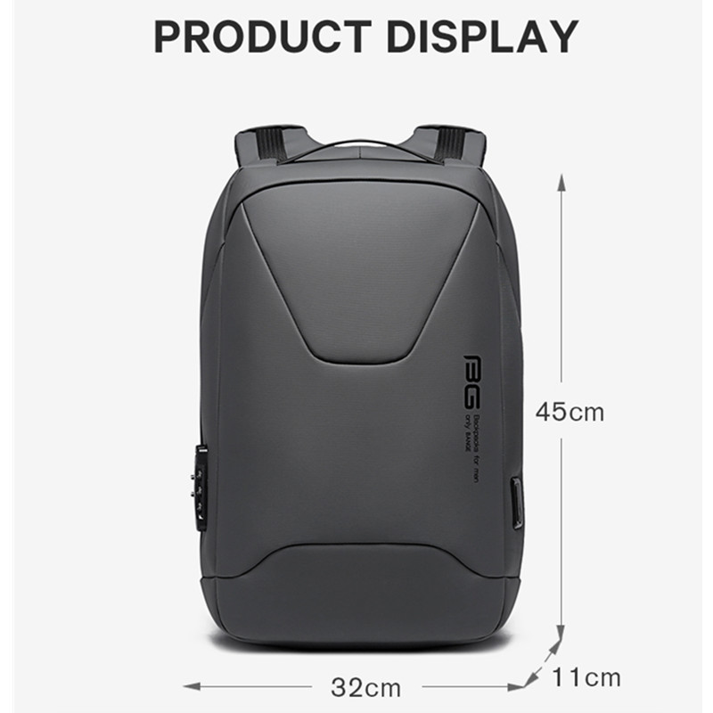 BANGE Men Anti Theft Waterproof Laptop Backpack 15.6 Inch Daily Work Business School back pack mochila for Male 220329
