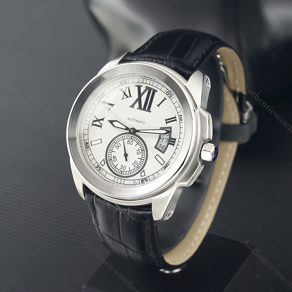 2022 New Stainless Steel 42mm Automatic Watch On Black Gator Strap With Silver Roman Dial & Deployant Buckle Watch Mechanical, Brown
2022 New Stainless Steel 42mm Automatic Watch On Black Gator Strap With Silver Roman Dial & Deployant Buckle Watch Mechanical, Brown