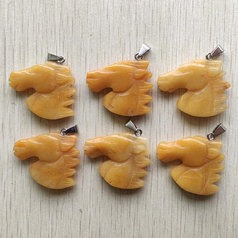 Pendant Necklaces Good Quality Natural Yellow Jades Carved Horse Head Charms Pendants For Necklace Jewelry Making 6pcs/lot Wholesale
Pendant Necklaces Good Quality Natural Yellow Jades Carved Horse Head Charms Pendants For Necklace Jewelry Making 6pcs/lot Wholesale