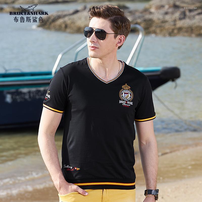 Men' T-Shirts Summer Men T-shirt Thin Streching Mercerized Cotton Short Solid Embroidery Casual Breathable Fashion TEES Bles22, Black
Men' T-Shirts Summer Men T-shirt Thin Streching Mercerized Cotton Short Solid Embroidery Casual Breathable Fashion TEES Bles22, Black