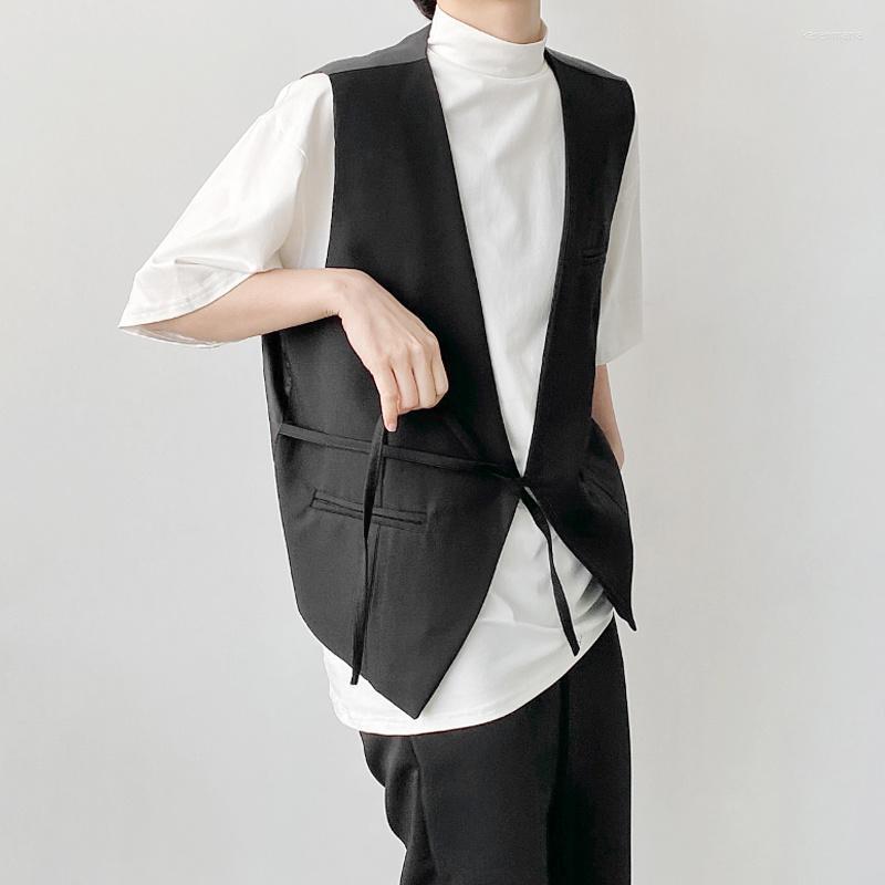 Men' Vests Spring Large Size And Summer Abstinence Asymmetric Design Loose LACE VEST Fashion Korean Version British Simple Coat Kare22, Black
Men' Vests Spring Large Size And Summer Abstinence Asymmetric Design Loose LACE VEST Fashion Korean Version British Simple Coat Kare22, Black