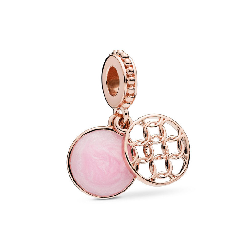 New Popular 925 Sterling Silver Rose Gold Collection Beads Bow Heart Beads Suitable For S925 Snake Jewelry Accessories Making