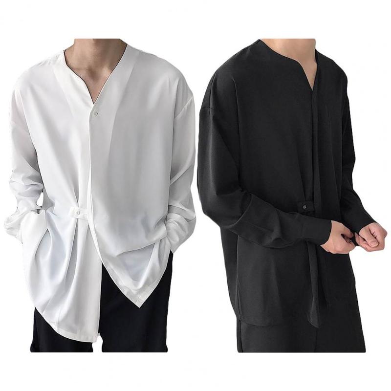 Men's Casual Shirts Men Shirt Camisa Masculina Long Sleeve Summer Poloshirt Sexy Buttons Solid Color Cardigan Loose Irregular Autumn ShirtMe, Black
Men's Casual Shirts Men Shirt Camisa Masculina Long Sleeve Summer Poloshirt Sexy Buttons Solid Color Cardigan Loose Irregular Autumn ShirtMe, Black