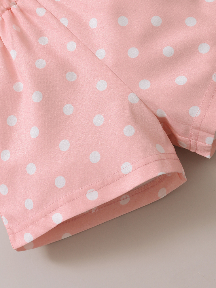 ZAFILLE Baby Girl Clothes Set Pink Cute Rabbit Clothes For borns White Top+Polka Dots Overalls Toddler Infant Girl Clothing 220425