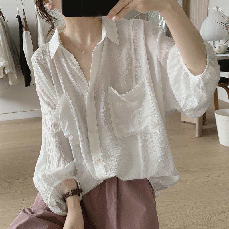 Women's Blouses & Shirts Lantern Sleeve Shirt Women's Summer Three-quarter Simple Loose Large Size Thin Sunscreen ShirtWomen's Chee22, White
Women's Blouses & Shirts Lantern Sleeve Shirt Women's Summer Three-quarter Simple Loose Large Size Thin Sunscreen ShirtWomen's Chee22, White