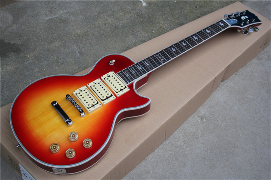 Custom shop Ace frehley signature 3 pickups Electric Guitar,High quality flamed maple wood Chinese musical instrument
Custom shop Ace frehley signature 3 pickups Electric Guitar,High quality flamed maple wood Chinese musical instrument