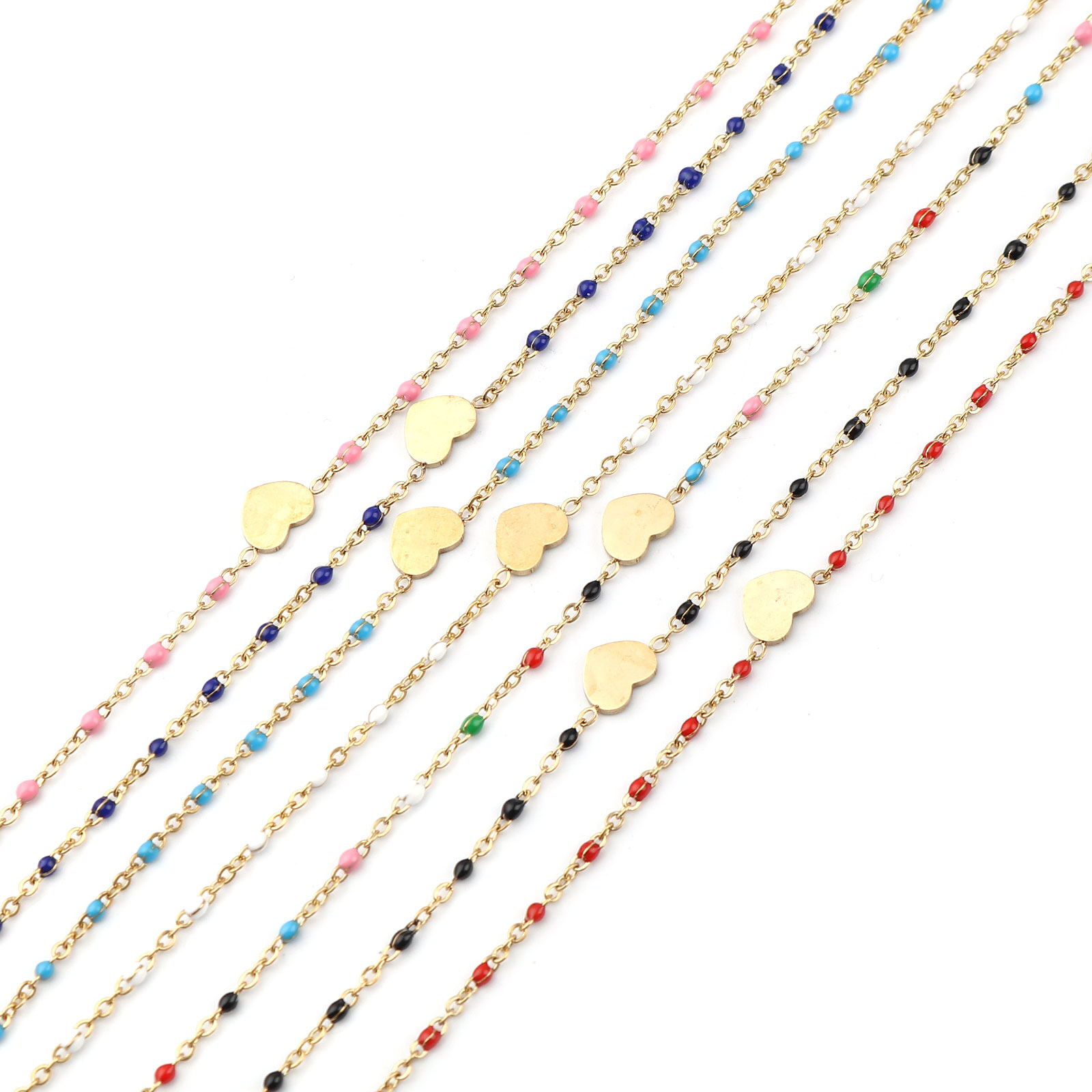 Stainless Steel Anklet Woman Gold Color Enamel Chain Anklet Bracelet on the leg Fashion Sandal Foot Jewelry Gifts , 1 Piece
Stainless Steel Anklet Woman Gold Color Enamel Chain Anklet Bracelet on the leg Fashion Sandal Foot Jewelry Gifts , 1 Piece
