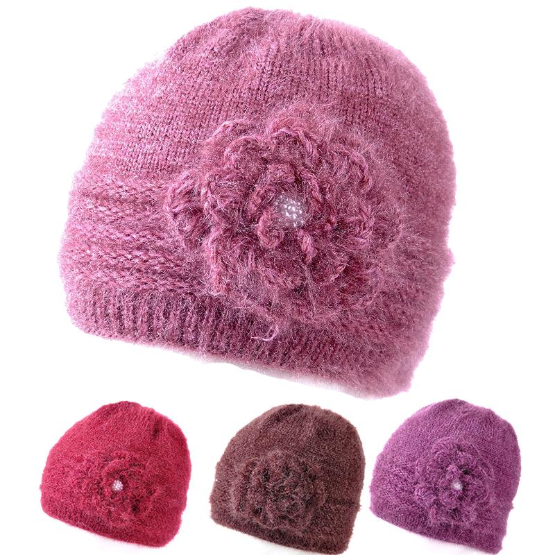 

Berets Women's Hat Knitted Woolen Grandma Cap For Female Hairball Elegant Winter Hats Girl Beanie Caps Warmer Bonnet BQM025Berets, Other balck