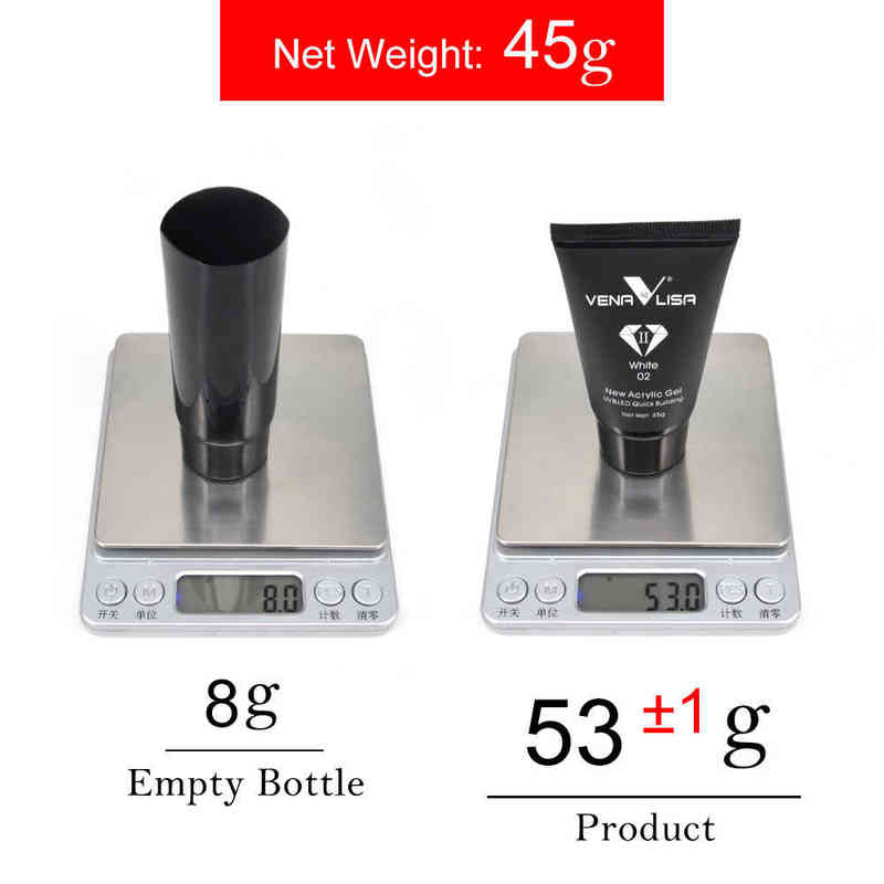 NXY Nail Gel Acrylic 45g Manicure High Quality No Sticky Extend Builder Nude s Poly Led Uv Kit French Art 0328