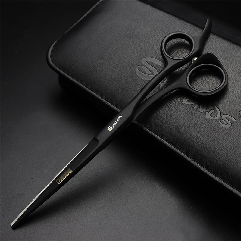 5.5/6.0/6.5/7 Inch Professional Hairdressing Scissors Barber 440C Cutting Hair Salon Shears Black 220317