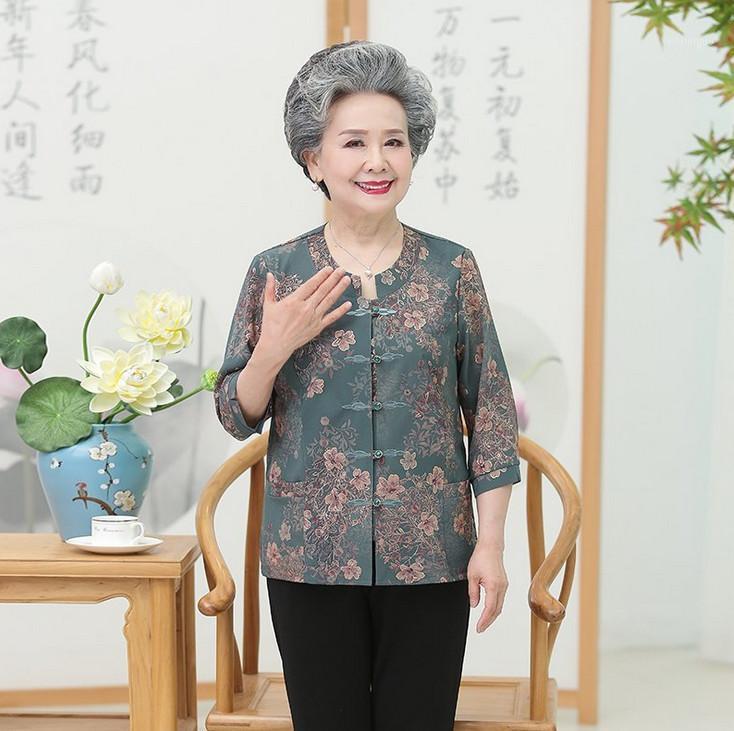 Grandma Clothing Summer Mother Blouse Middle Age Women Three Quarter Shirt Casual Plus Size Printed Tops Women's Blouses & Shirts, Red hx
Grandma Clothing Summer Mother Blouse Middle Age Women Three Quarter Shirt Casual Plus Size Printed Tops Women's Blouses & Shirts, Red hx
