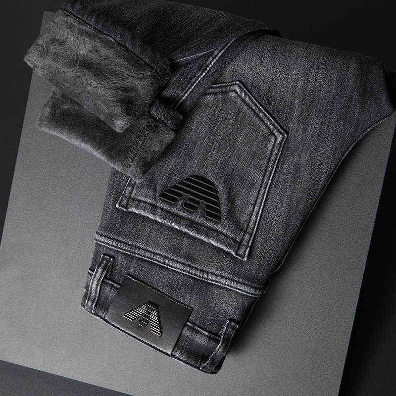 Brand Chao Winter Plush Thickened Jeans Men's Elastic Slim Fit Small Straight Tube Embroidered Warm Pants, F148 plush
Brand Chao Winter Plush Thickened Jeans Men's Elastic Slim Fit Small Straight Tube Embroidered Warm Pants, F148 plush