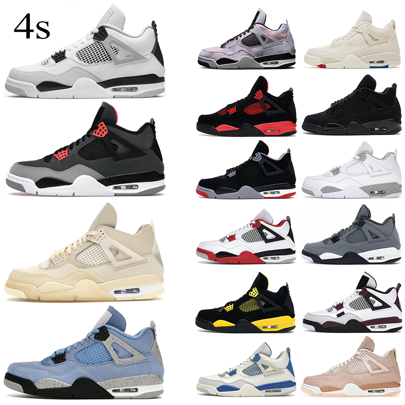 2022 men women basketball shoes 4 4s Military Black Cat Red Thunder Sail White Oreo Pure Money Infrared Bred Fire Red Blue Cool Grey Motorsports mens sneakers, #49 shoe box
2022 men women basketball shoes 4 4s Military Black Cat Red Thunder Sail White Oreo Pure Money Infrared Bred Fire Red Blue Cool Grey Motorsports mens sneakers, #49 shoe box