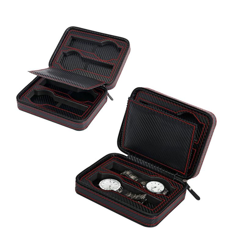 Watch Boxes & Cases Pcs Portable Black Carbon Fiber PU Leather Zipper Storage Bag Travel Jewlery Box Personalized Luxury Gift 8 SlWatch
Watch Boxes & Cases Pcs Portable Black Carbon Fiber PU Leather Zipper Storage Bag Travel Jewlery Box Personalized Luxury Gift 8 SlWatch