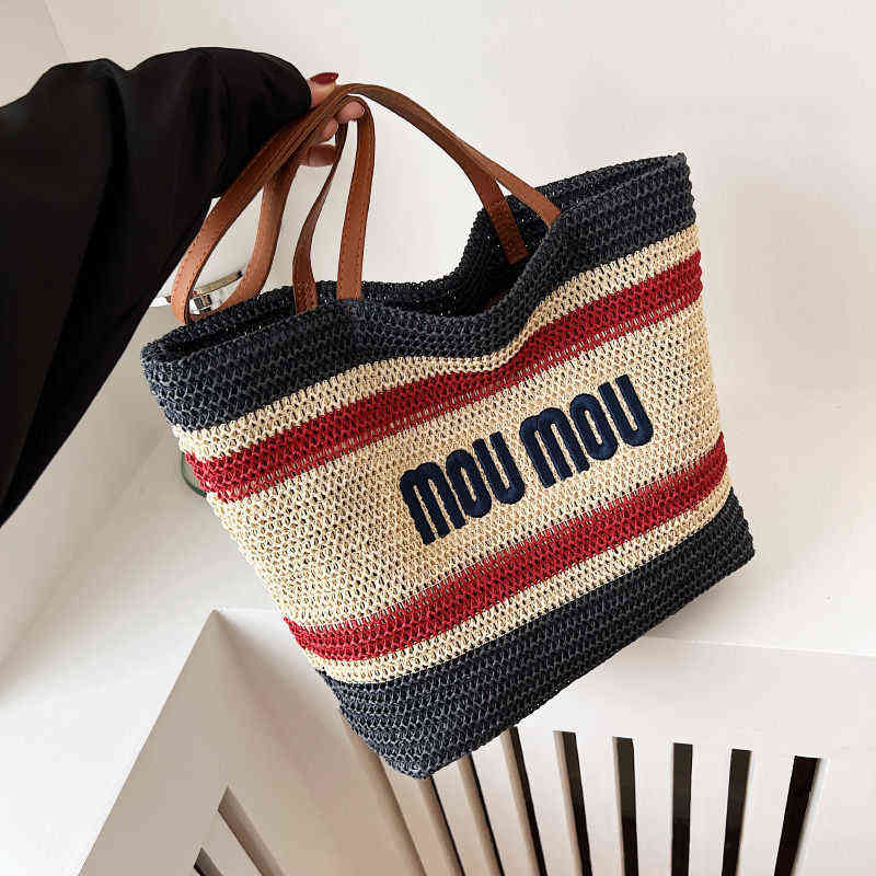 Straw Tote Bag holiday style beach bag 2022 new sling shoulder large armpit capacity shopping, Black
Straw Tote Bag holiday style beach bag 2022 new sling shoulder large armpit capacity shopping, Black
