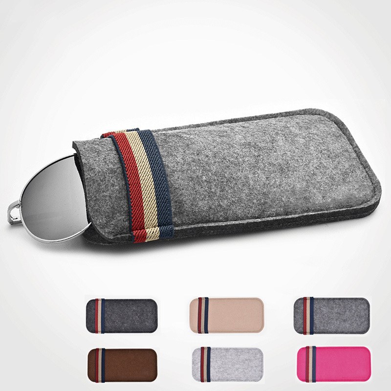 

Felt Oversize Sunglasses Case For Women Colorful Candy Eyeglasses Box Soft Bag accessoires lunettes Reading Glasses 220615