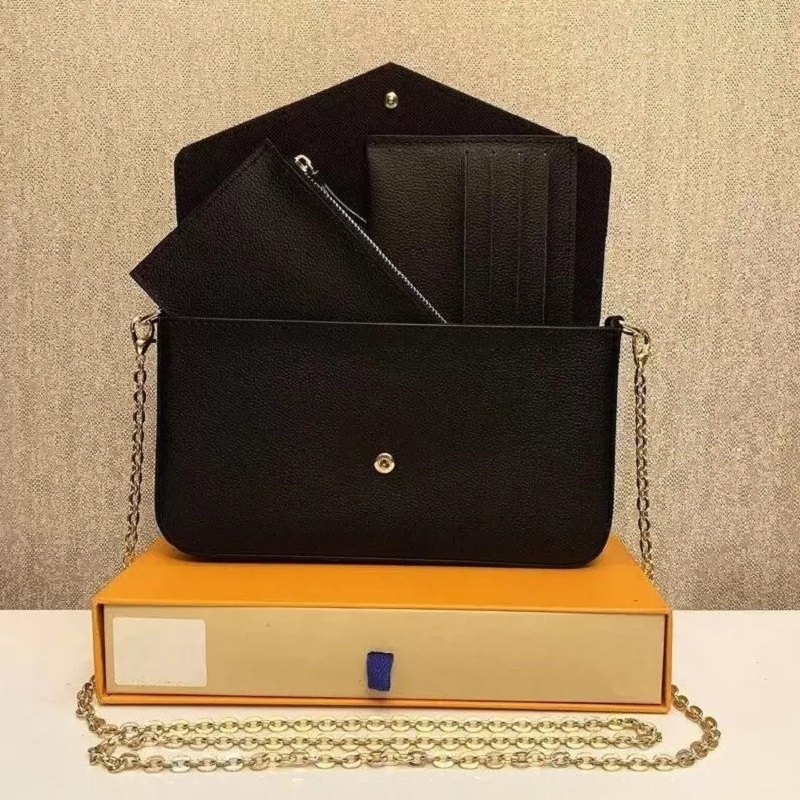 Top Brand designer Shoulder Bags Multicolored shoulder straps Purses Womens Luxury Fashion Favorite Mini 3pcs set Combination Handbags Crossbody Bag With box, 1-black embossing
Top Brand designer Shoulder Bags Multicolored shoulder straps Purses Womens Luxury Fashion Favorite Mini 3pcs set Combination Handbags Crossbody Bag With box, 1-black embossing