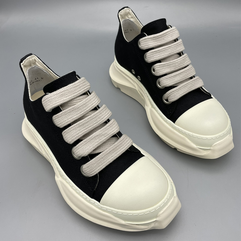 2023s High Street Rick Canvas Shoes Jumbo Shoeslace Solid Male Sneakers Lace-up Double Thick Bottom Owens Women's Sneakers, Black
2023s High Street Rick Canvas Shoes Jumbo Shoeslace Solid Male Sneakers Lace-up Double Thick Bottom Owens Women's Sneakers, Black