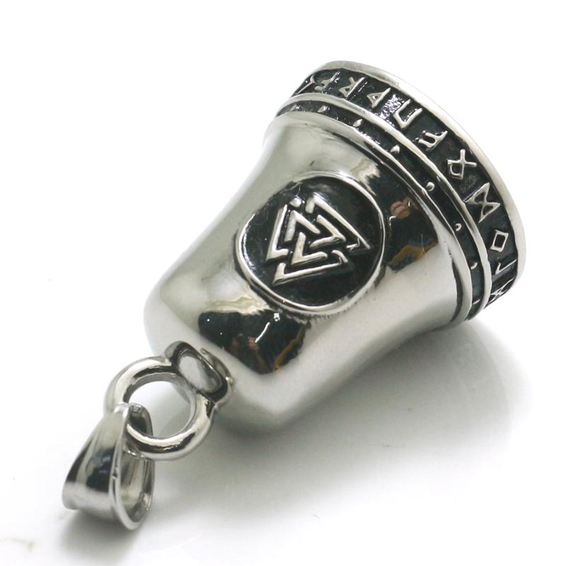 Pendant Necklaces Unisex 316L Stainless Steel Cool Viking Bell Est