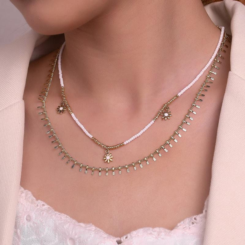 Chokers Bohemian Style Bead Daisy Necklace For Women Multilayer Chain Choker Statement Small Flower Clavicle Jewelry Gift
Chokers Bohemian Style Bead Daisy Necklace For Women Multilayer Chain Choker Statement Small Flower Clavicle Jewelry Gift