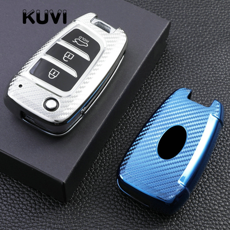 Carbon Fiber TPU Car Flip Key Case Cover For Hyundai Elantra Solaris Tucson i30 i35 i40 KONA Genesis Santa Fe Azera Holder Shell, Simple keychain
Carbon Fiber TPU Car Flip Key Case Cover For Hyundai Elantra Solaris Tucson i30 i35 i40 KONA Genesis Santa Fe Azera Holder Shell, Simple keychain
