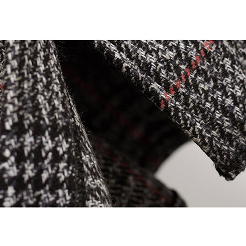 Skirts Women Retro Plaid Fall Winter Midi Skirt A-line High Waist Office Lady Fashion Female Stylish Plus Size Clothes 220317