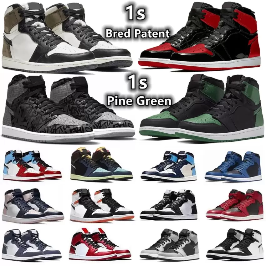 New Jumpman 1 1s High Basketball Shoes Pine Green Black Court Purple Royal Bred Toe NC Obsidian UNC game Sneakers trainers 36-47, 49
New Jumpman 1 1s High Basketball Shoes Pine Green Black Court Purple Royal Bred Toe NC Obsidian UNC game Sneakers trainers 36-47, 49