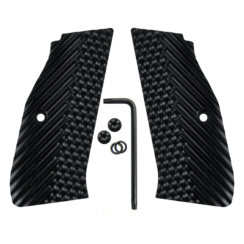Custom CZ Shadow 2 G10 grips for Tactical IPSC IDPA Spec OPS texture, Black