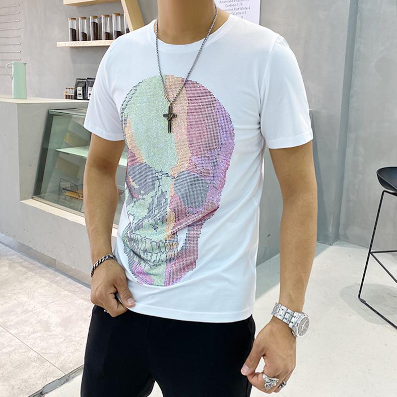 Men's T-Shirts Men's Spring And Summer High Quality Drilling Colorful Skull Fashion Round Neck Bodybuilding ShirtMen's, As shown asian size
Men's T-Shirts Men's Spring And Summer High Quality Drilling Colorful Skull Fashion Round Neck Bodybuilding ShirtMen's, As shown asian size