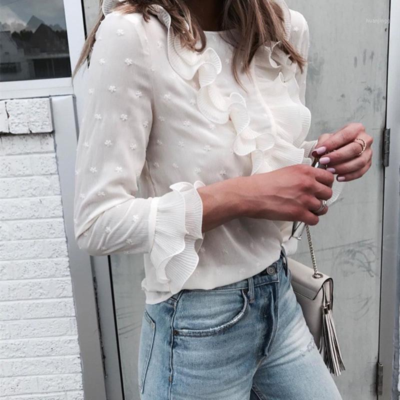 Sexy Printed Ruffle Blouse Tops Autumn Petal Full Sleeve Button ONA0984 Women's Blouses & Shirts, White
Sexy Printed Ruffle Blouse Tops Autumn Petal Full Sleeve Button ONA0984 Women's Blouses & Shirts, White