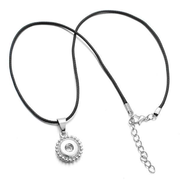 Fashion Silver plated 12mm Snap Button Necklace Necklace For Women Ginger Snaps Buttons Jewelry