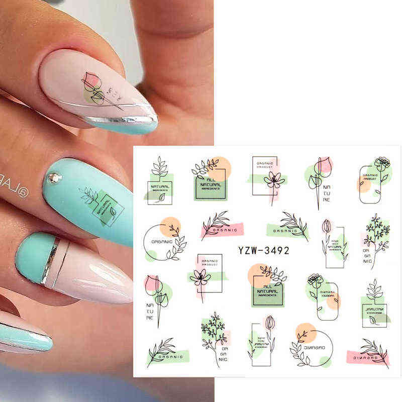 Nail Gel Toy Anime Avocado Fruit Transfer Stickers Charms Summer Water Sticker for s Sliders Character Image Tattoo Decal Decoration 0328