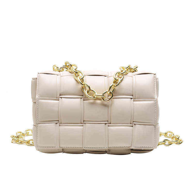 Evening Bags Street fashion woven bag texture thick chain small square women's Single Shoulder Messenger Bag 220221, Nude
Evening Bags Street fashion woven bag texture thick chain small square women's Single Shoulder Messenger Bag 220221, Nude