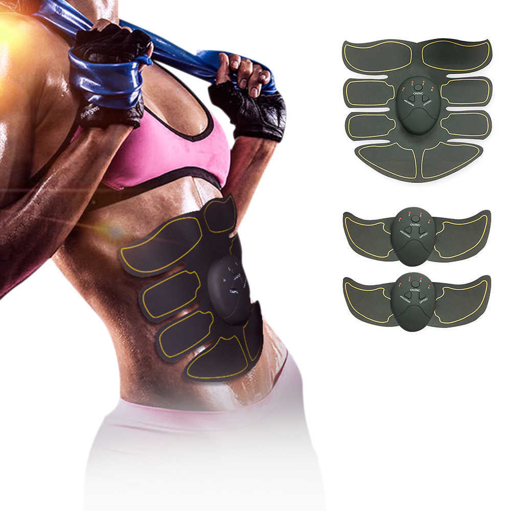 Smart EMS Muscle Stimulator Wireless Electric Pulse Treatment ABS Fittness Slimming Beauty Abdominal Muscle Exerciser Trainer25296