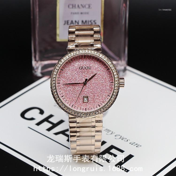 Wristwatches Fashion Guou Brand Personalized Calendar Display Dial Star Rose Gold Watchband Stainless Steel Ladies WatchWristwatches, Blue
Wristwatches Fashion Guou Brand Personalized Calendar Display Dial Star Rose Gold Watchband Stainless Steel Ladies WatchWristwatches, Blue