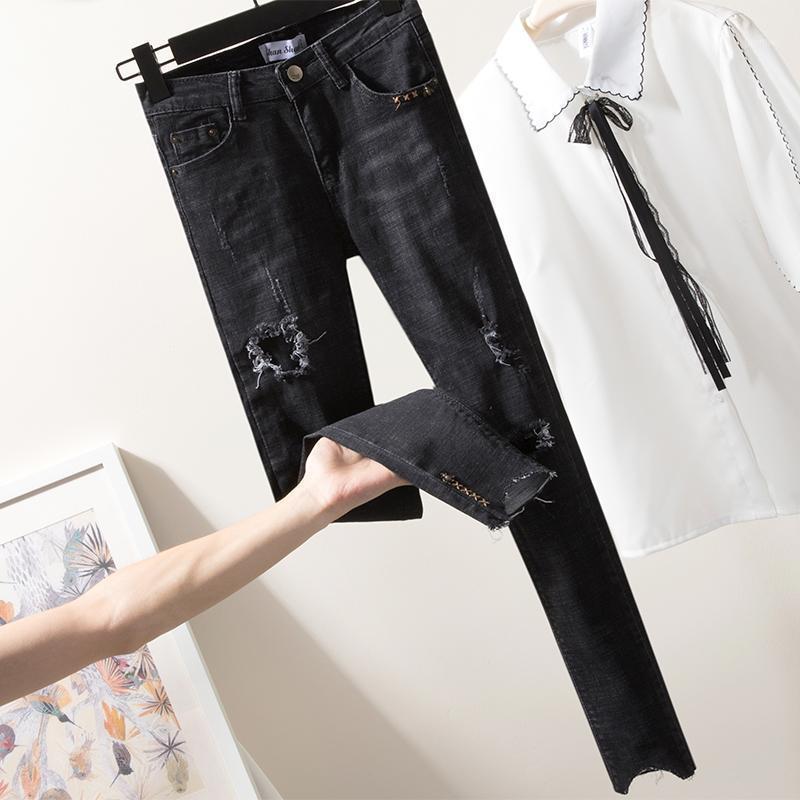 4xl Plus Big Size Jeans Panty Women Spring Winter Autumn 2022 Feminina Casual Black Hole Thin Denim Pants Female F0489
4xl Plus Big Size Jeans Panty Women Spring Winter Autumn 2022 Feminina Casual Black Hole Thin Denim Pants Female F0489