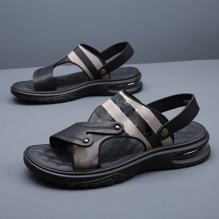 Sandals Men PU Leather Colorblock Classic Fashion Everyday Party Plaid Decoration Comfortable Breathable Classic Beach Slippers HM282, Black
Sandals Men PU Leather Colorblock Classic Fashion Everyday Party Plaid Decoration Comfortable Breathable Classic Beach Slippers HM282, Black