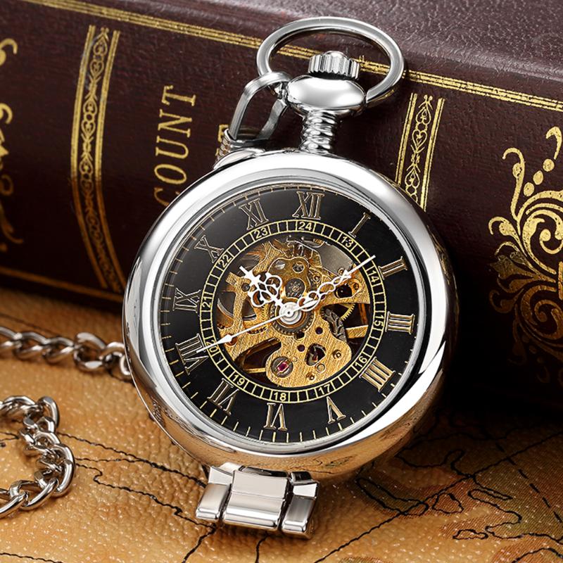 Pocket Watches Luxury Stainless Steel Automatic Mechanical Watch Fashion Men Women Pendant Exquisite Sculpture Roman Dial Hollow Clock, Slivery;golden
Pocket Watches Luxury Stainless Steel Automatic Mechanical Watch Fashion Men Women Pendant Exquisite Sculpture Roman Dial Hollow Clock, Slivery;golden