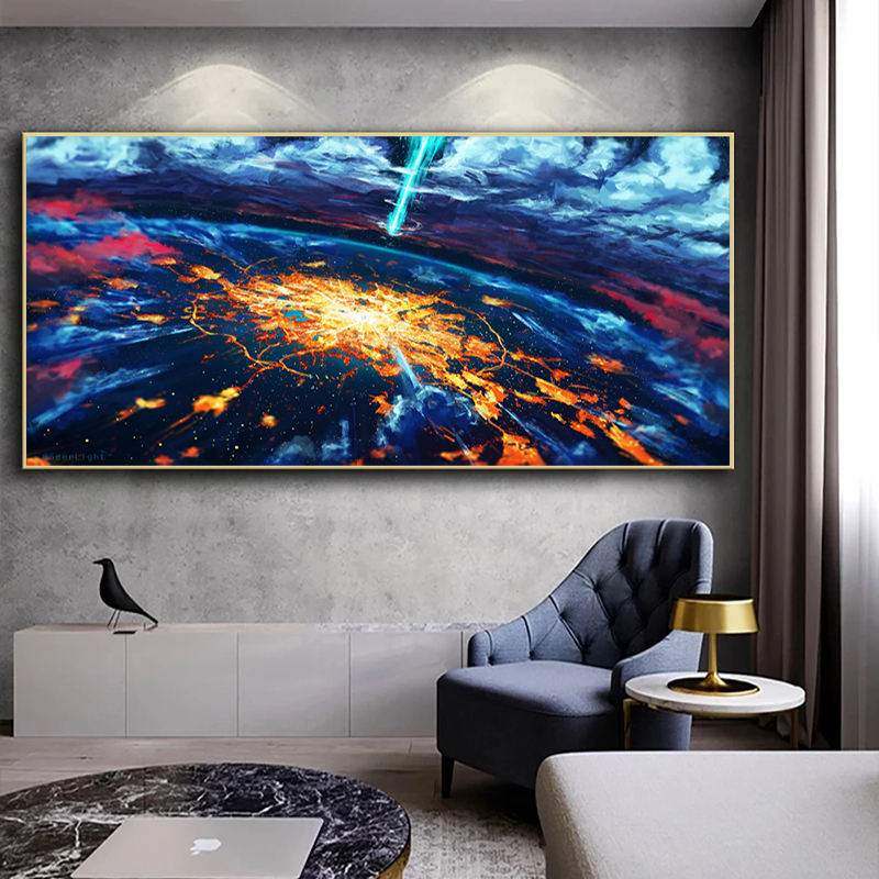Space Universe Posters Canvas Painting Modern Home Decor Wall Art for Living Room Landscape Pictures Abstract Prints Cuadros