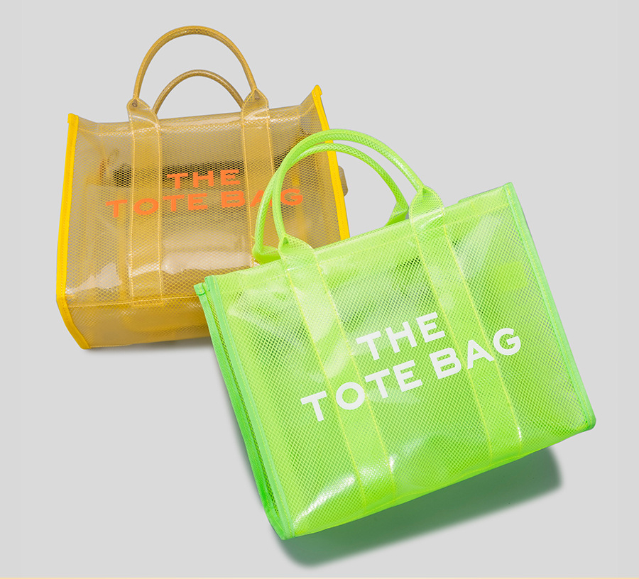 PVC The Tote Bag Spring and Summer New Fluorescent Color Transparent Shoulder Bags Large Capacity Causal Totes, Green
PVC The Tote Bag Spring and Summer New Fluorescent Color Transparent Shoulder Bags Large Capacity Causal Totes, Green