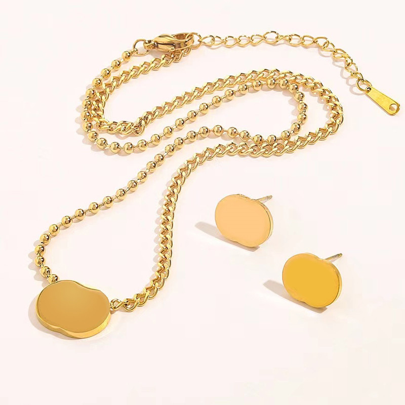 Fashion Brand Necklace Gold Color Stainless Steel Dual G Women's Necklaces & Earrings Designer Ear Studs C037X
Fashion Brand Necklace Gold Color Stainless Steel Dual G Women's Necklaces & Earrings Designer Ear Studs C037X