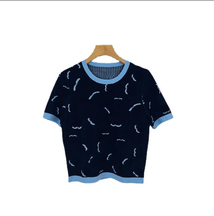 505 L 2022 Runway Summer Brand Same Style Sweater Crew Neck Short Sleeve Pink Blue Yellow T Shirt Women' Sweaters xue
505 L 2022 Runway Summer Brand Same Style Sweater Crew Neck Short Sleeve Pink Blue Yellow T Shirt Women' Sweaters xue