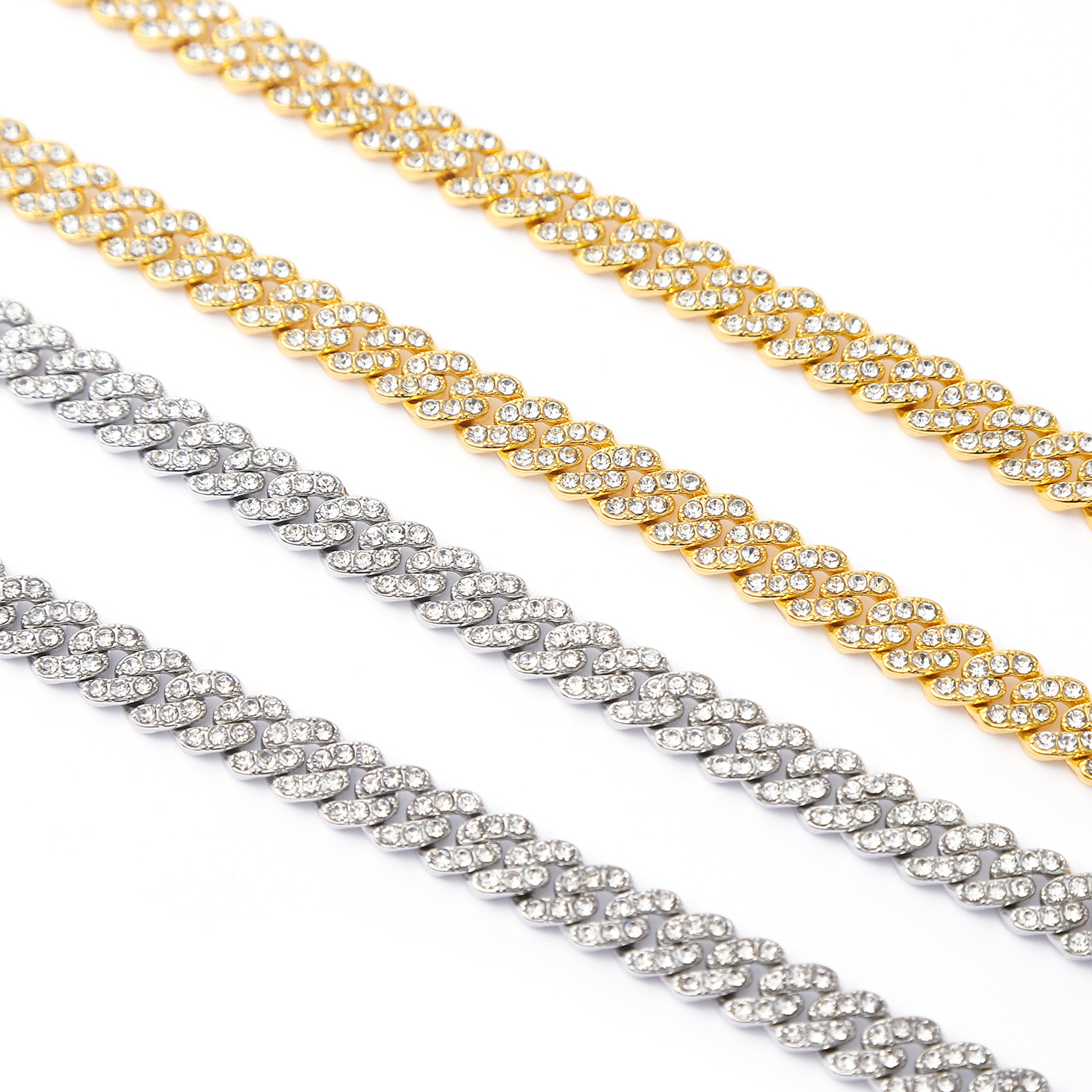 9mm Cuban Link Chain With Name Pendant Choker Heart Bail Letters Custom Necklace for Men Women