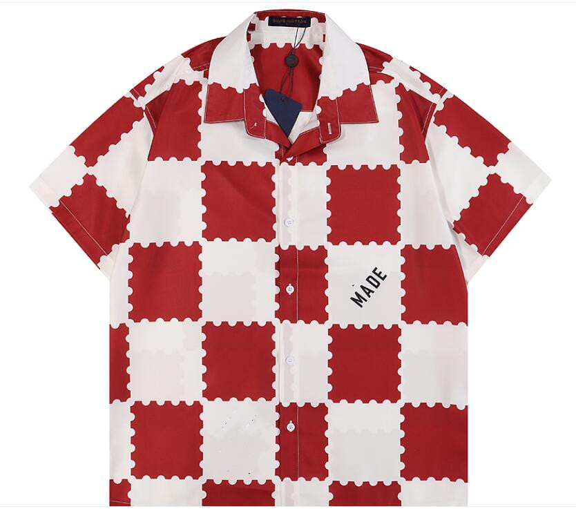 Men's Short Sleeve Shirt New Couple Plaid Colorblock Lapel Cotton Loose Casual Vacation Top Jacket #2022, Red
Men's Short Sleeve Shirt New Couple Plaid Colorblock Lapel Cotton Loose Casual Vacation Top Jacket #2022, Red