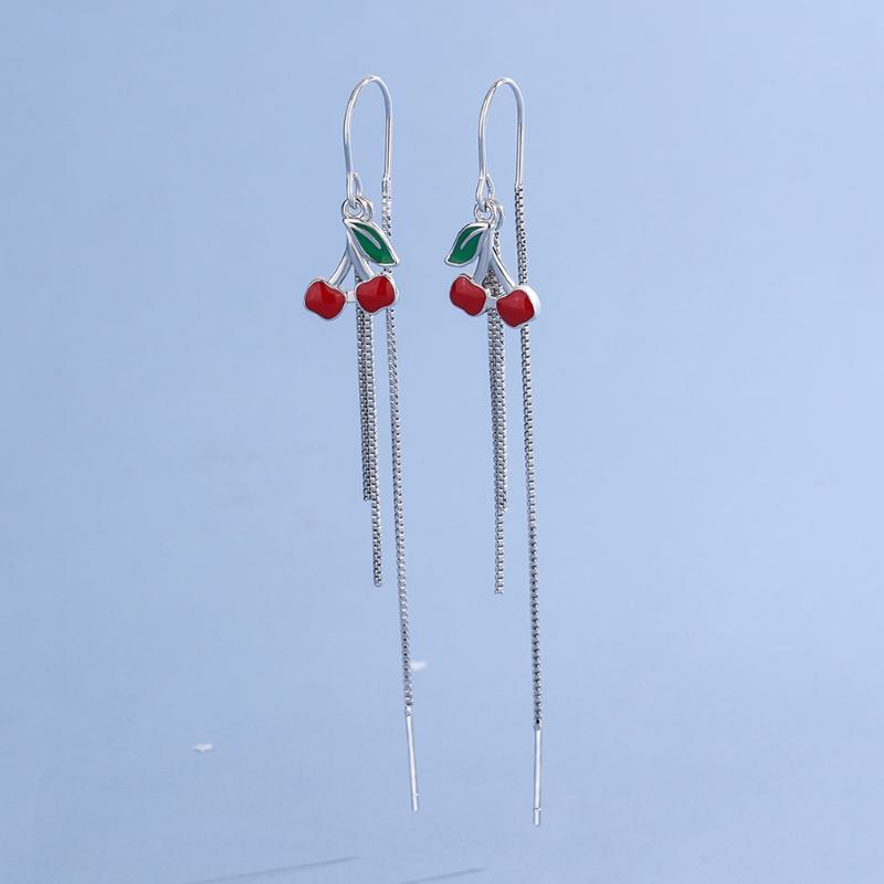 Dangle & Chandelier 925 Sterling Silver Fashion Cherry Fruit Earrings Women's Tassel Jewelry GiftDangle
Dangle & Chandelier 925 Sterling Silver Fashion Cherry Fruit Earrings Women's Tassel Jewelry GiftDangle