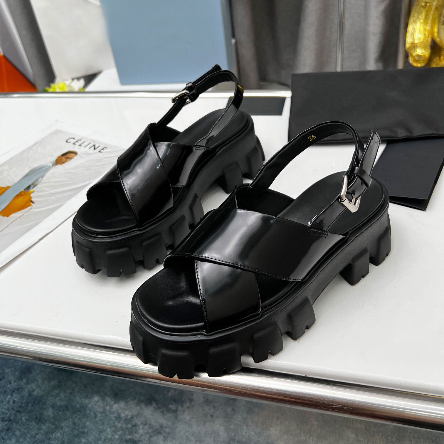 Women Genuine Leather Sandals Platform Open-Toes Designer Beach Vacation High Heels Buckle Strap Summer Zapatillas Mujer, Black
Women Genuine Leather Sandals Platform Open-Toes Designer Beach Vacation High Heels Buckle Strap Summer Zapatillas Mujer, Black