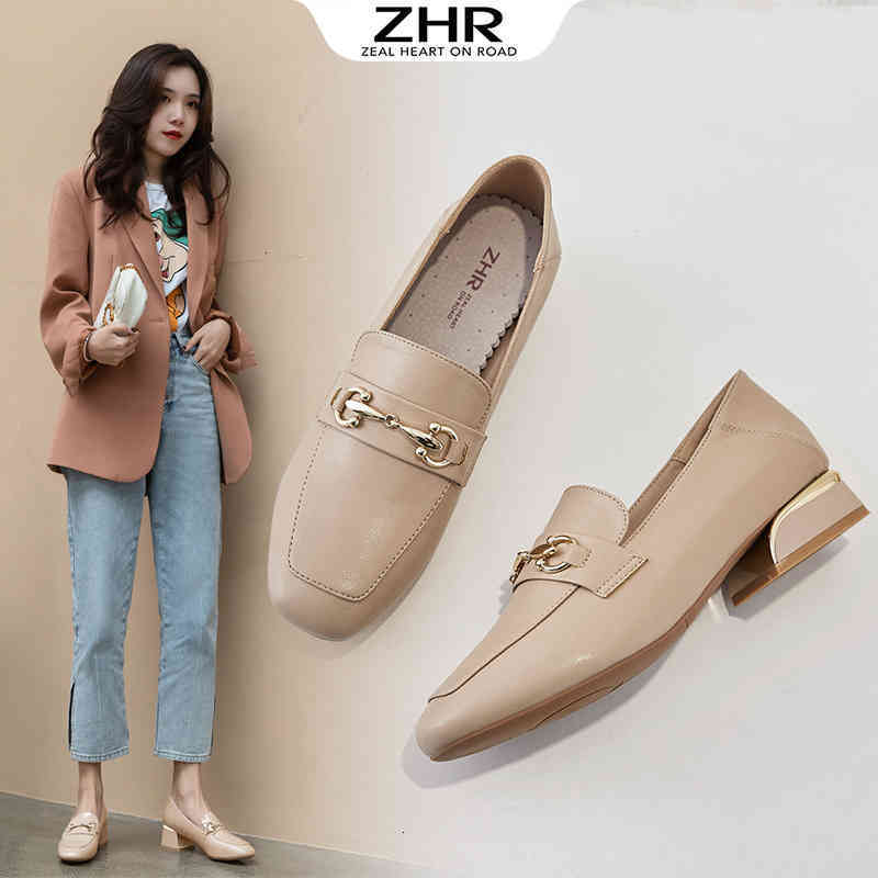 Dress Shoes Designer Luxury ZHR spring shoes, children's versatile square head leather lazy thick heel, horse rank buckle, Lefu women, Box
Dress Shoes Designer Luxury ZHR spring shoes, children's versatile square head leather lazy thick heel, horse rank buckle, Lefu women, Box